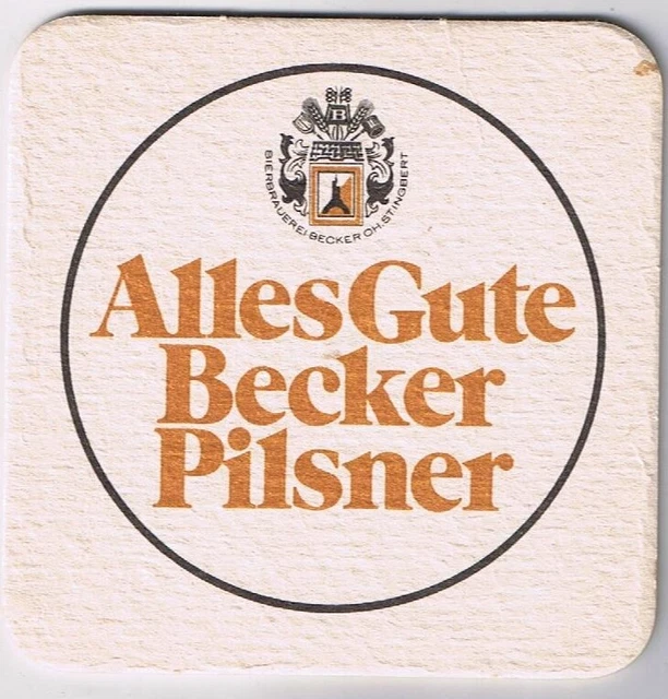 Beer Coaster Alles Gute Becker Pilsner