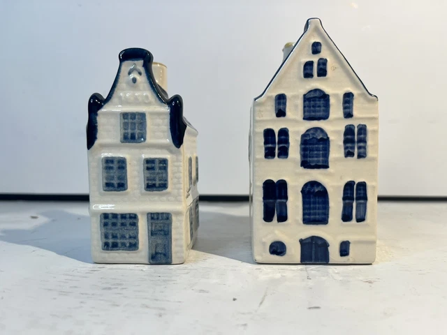 KLM Delft Blue BOLS Amsterdam House #16 #37 Empty Collectible Bottle