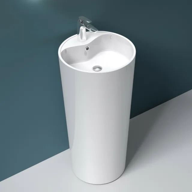 Waschsäule Stand-Waschbecken Waschtisch-Säule Design Colossum35 aus Mineralguss