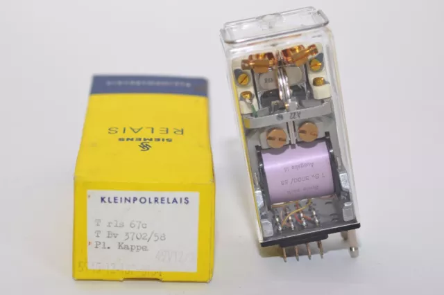 Kleinpolrelais / Telegraphen-Relais von Siemens Typ T rls 67c, T Bv 3702/58, NOS
