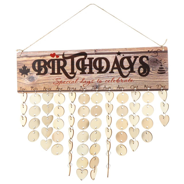DIY HOLZ GEBURTSTAG Erinnerung Holz Geburtstag Wand Kalender EUR 26,29