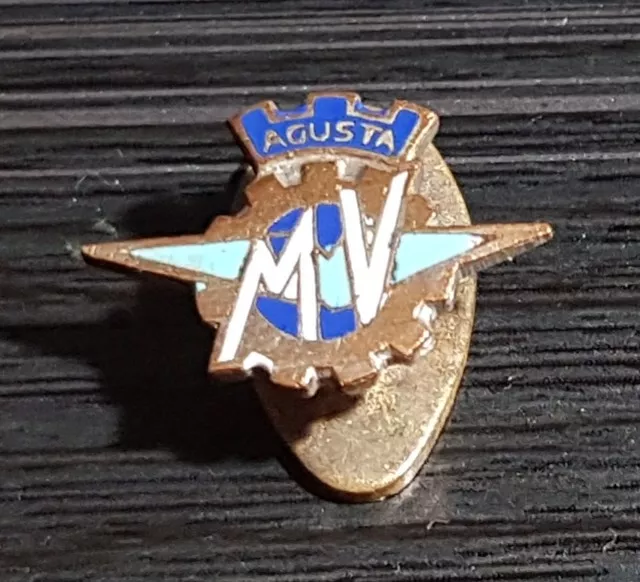 MV Agusta Knopf Logo emailliert 60er Jahre alt+Original - Maße 18x13mm