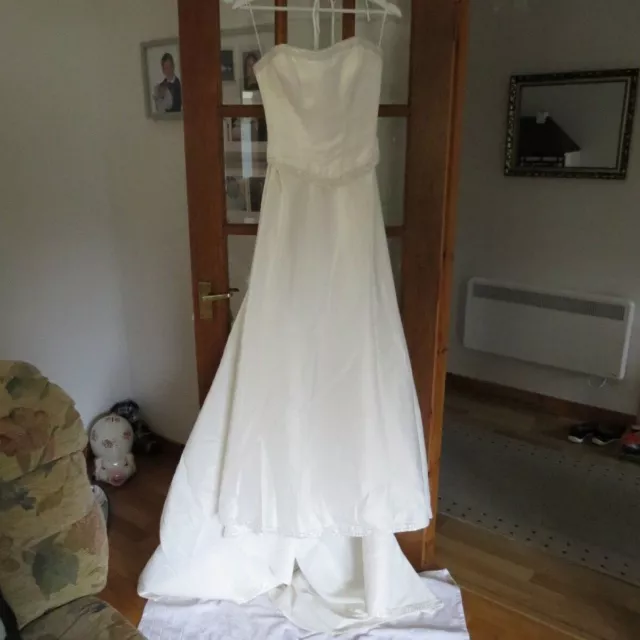 wedding dress size 12 new Ivory by Hilary Morgan  one piece dress