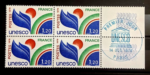 France bloc de 4 timbres  neuf** YV N°   UNESCO 1976