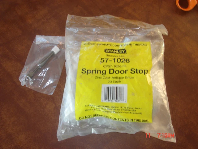 New Stanley Spring Door Stops 57-1026 Zinc cast antique brass 20 per bag