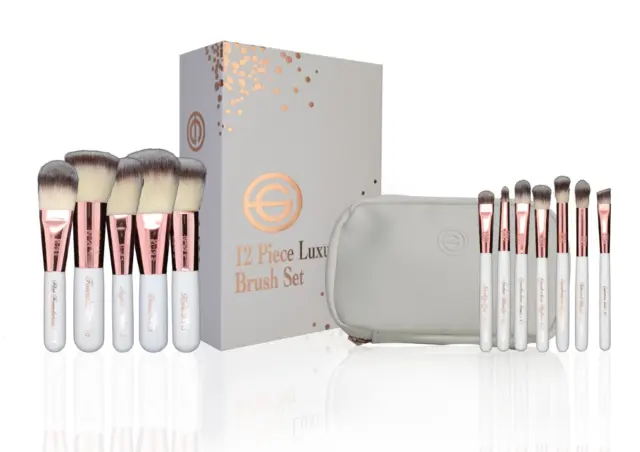 BRIDESMAID GIFT -13 Piece Makeup Brush Set PROFESSIONAL synthetic cosmetic brush