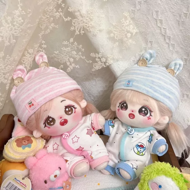 with Hats Cartoon Bodysuit Doll Clothes  20cm Cotton Doll/Cotton Stuffed Dolls