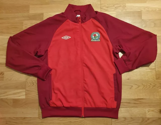 BLACKBURN ROVERS UMBRO RED TRACKSUIT JACKET Football Training Top Mens Large