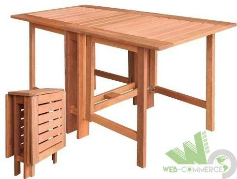 Tavolo Pieghevole Da Esterno In Legno Teak 80x80cm Vulcano Promozione - Foto 9