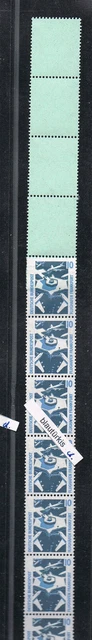 Bund 1347 u RM Rollenende 11+4 500er Rolle LF blautürkis SWK 10 Pf postfrisch