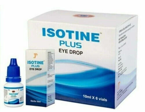 12 X ISOTINE PLUS AUGENTROPFEN BESTE BEHANDLUNG Rein pflanzlich und 100 %...