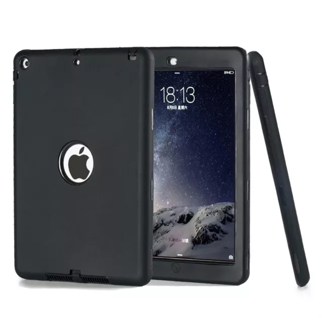 Coque en Silicone hybride antichoc pour iPad Air Tout Noir