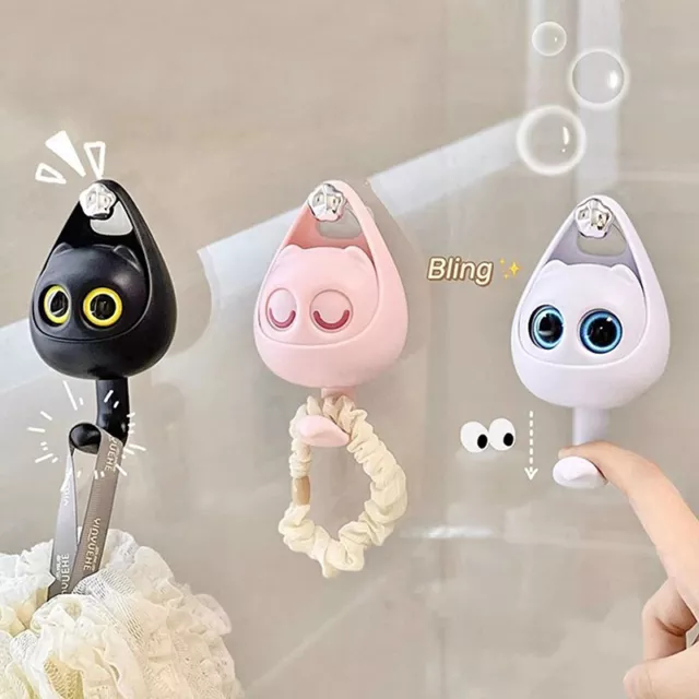 Creative Cute Cartoon Cat Hooks Wall Shlef Hook For Clothes Hat Scarf Key Holder