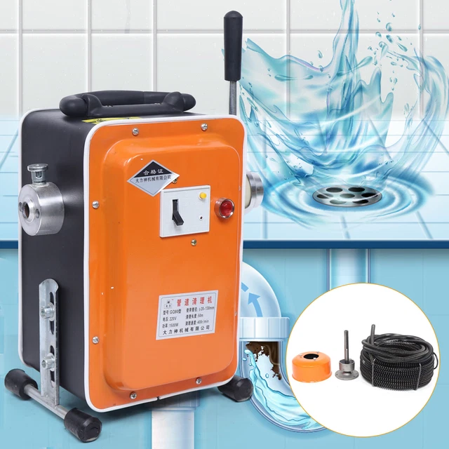 ELECTRIC DRAIN CLEANER Sewer Snake Pipe Cleaning Sewer Pipe Dredger