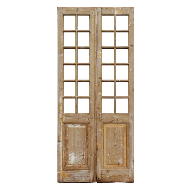 Pair of Antique 39" French Double Doors, Early 1900's, NED2162