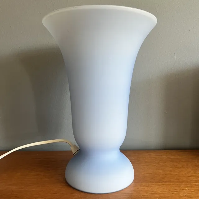 Vintage Pale Blue Glass Side Light Table Lamp Dar Lighting