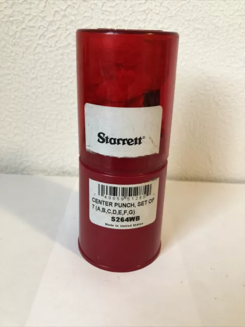 Starrett 7 Piece Center Punch in Plastic Case S264WB J3