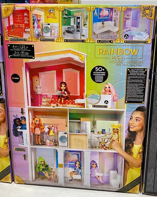 NEW RAINBOW HIGH House Dollhouse Playset 4Ft Tall & 3Ft WIDE 50