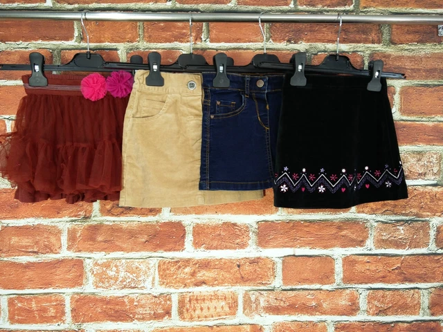 Girls Bundle Age 2-3 Years M&S Next Skirt Set X4 Denim Corduroy Tutu Kids 98Cm