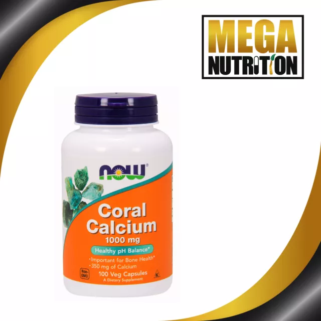 Now Foods Corail Calcium 1000mg 100 Végétarien Capuchons Immunitaire Supports OS