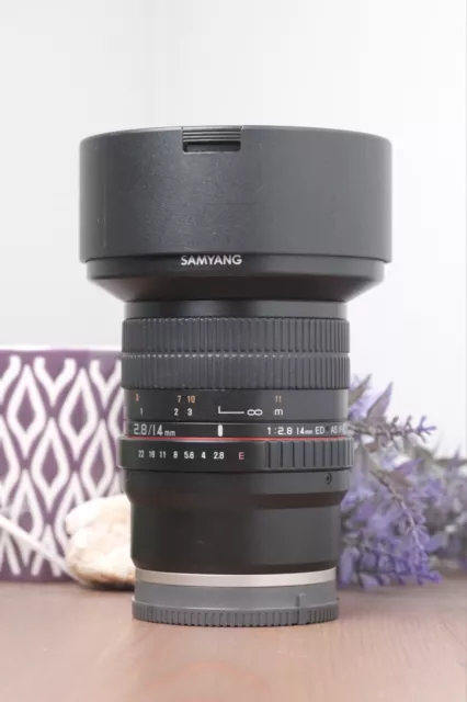 Samyang 14mm f/2.8 IF ED UMC Manual Focus Lens for Sony E-Mount Cameras SY14M-E