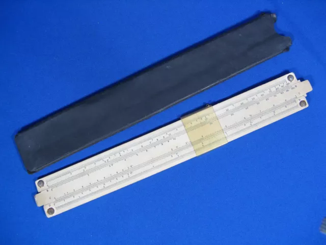 Seltener Alter Rechenschieber Pappe / Rare Old Slide Rule Paste-Board