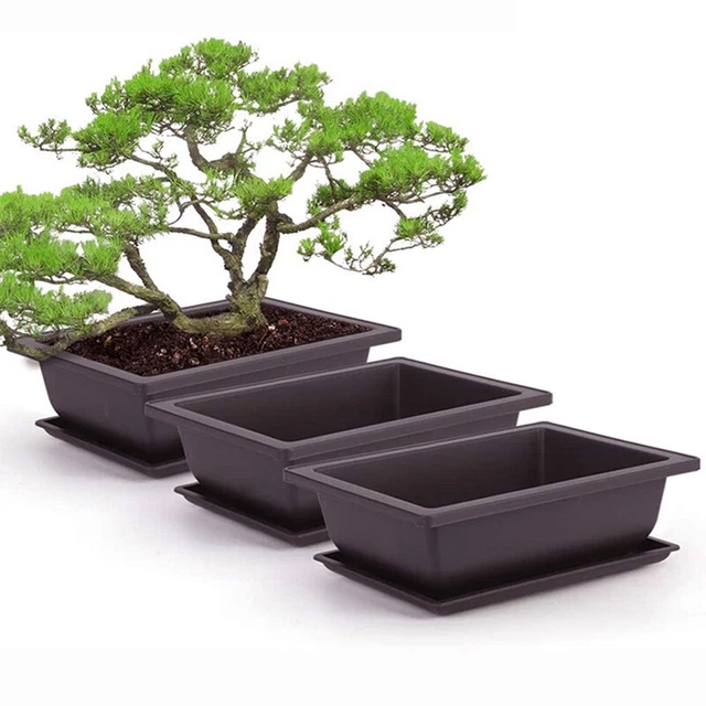 Lot De 3 Pots De Fleurs Carrés FURU Prosperplast - Dimensions 24x24x23.5 Cm, Bleu, Avec Insert, Neufs