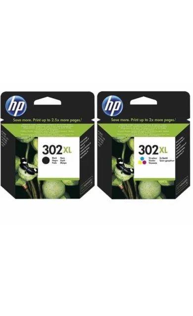 HP 302XL High Yield Black and Colour for HP DeskJet 3632 All-in-One Printer 2025