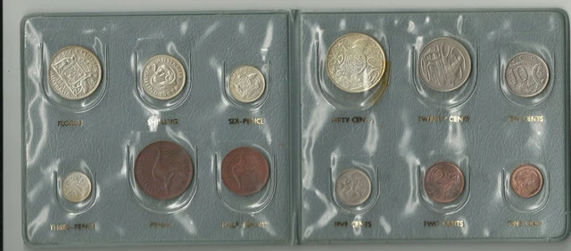 Australia 1963 - 64 and 1967 two Silver Coinsets in BU