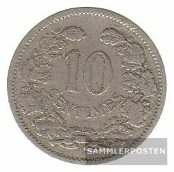 Luxemburg KM-Nr. : 25 1901 sehr schön Kupfer-Nickel 1901 10 Centimes Adolphe