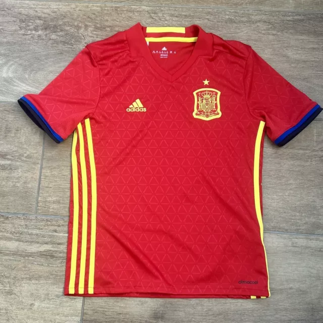Adidas SPAIN 2016/17  11-12 Years Home Football Shirt Soccer Jersey RFEF España