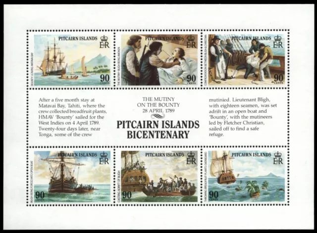 Pitcairn 1989 - Mi-Nr. Block 11 ** - MNH - Schiffe / Ships - Bounty