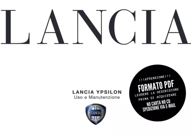 Libretto manuale istruzioni uso e manutenzione in PDF Lancia Ypsilon 2003-2011