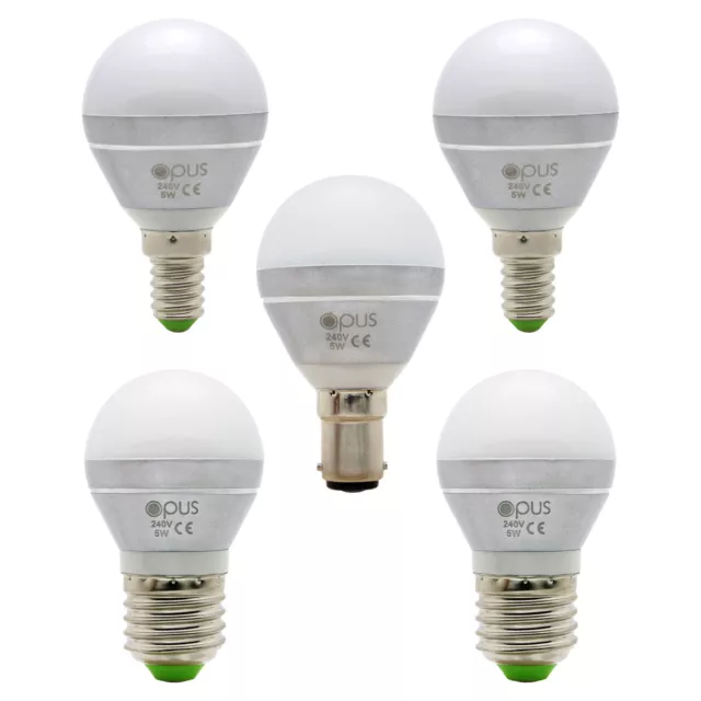 Opus 6w = 40w LED Golfball Schraubkappe/Bajonettkappe Glühbirnen kleine runde Lampen