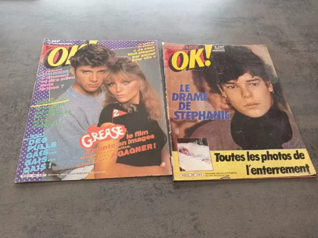Lot de deux magazine OK ! 345 ; 349 RARE 1982