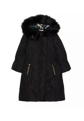 Ted Baker Girls Black LongLine  Coat / Jacket. 12 Years. Designer. BNWT