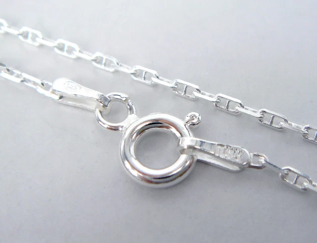 17.7" ITALIAN STERLING SILVER CABLE CHAIN NECKLACE 1.2mm #9103