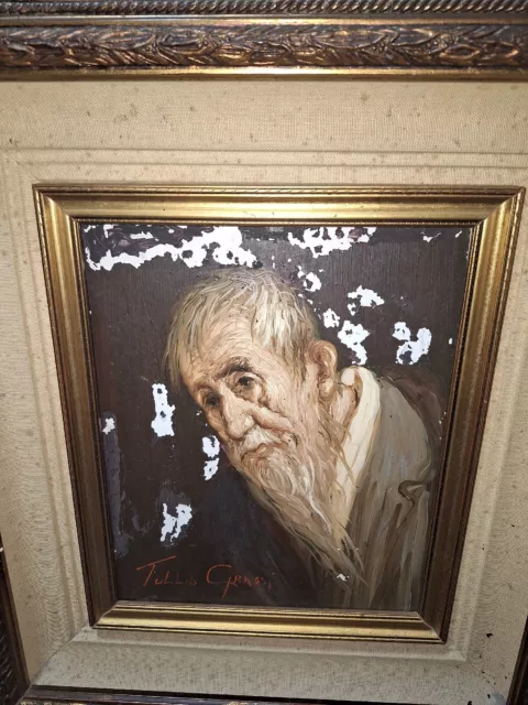 Tullio Grassi Olio Su Mazonite Un Po Da Restaurare