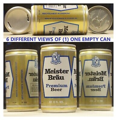 Meister Brau Premium Beer 12 oz Pull Tab Can Miller Milwaukee Wisconsin Only 30D
