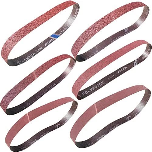 24 Pack 1 x 30 inch Aluminum Oxide Sanding Belt Kit-Include 4 Each of 60 80