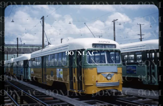 LAMTA-MTA. PCC TROLLEY #3157. Los Angeles (CA). Original Slide 1961. D20.