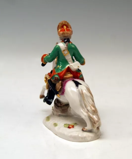 Meissen  Reiter Jäger Soldaten Figur  Husar  Zu  Pferde  Kaendler Mnr:  69540 3