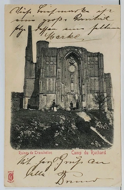 France Camp du Ruchard Ruines de Tranchelion 1903 to Berlin Postcard K20