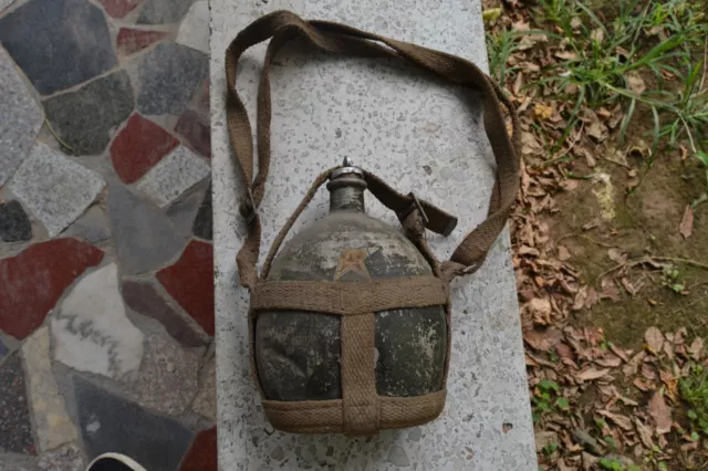 Korean War Era the Chinese People's Volunteers ARMY PVA type 50 Water Bottle