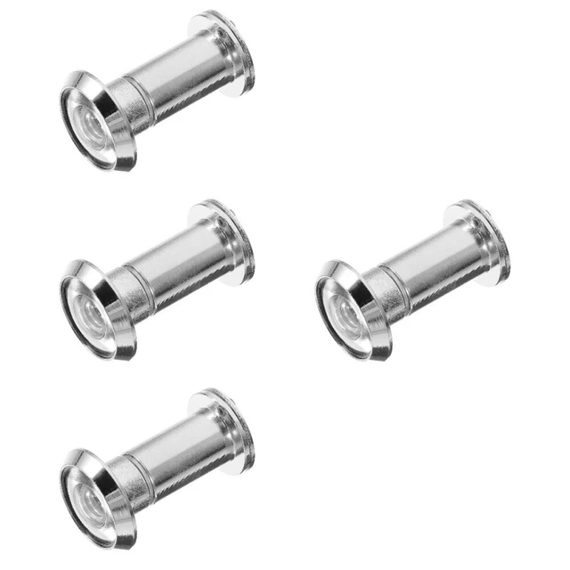 4 un. Cubierta de mirilla visor de puerta con visor de mirilla de acero inoxidable para puerta delantera