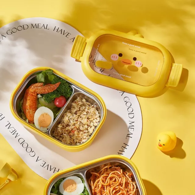 1000ml Duckling Lunch Box 2 Compartments Food Storage Box  Girls