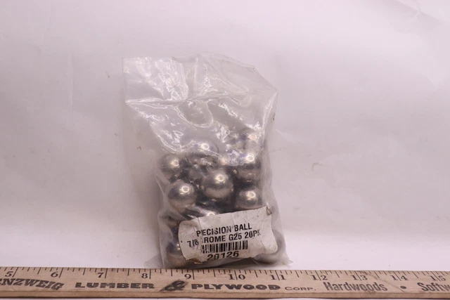 (20-Pk) Value Collection Precision Ball Grade 25 Steel Chrome 7/8" 20126