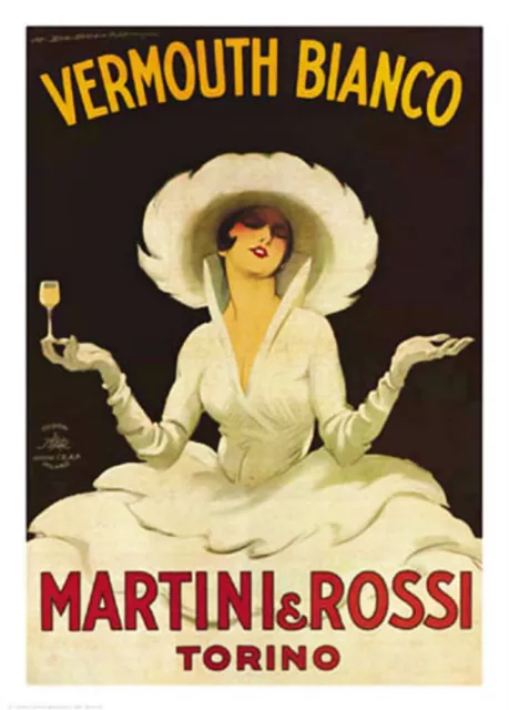 Martini & Rossi Vermouth Bianco Poster By Marcello Dudovich -Large 24"X36" - New