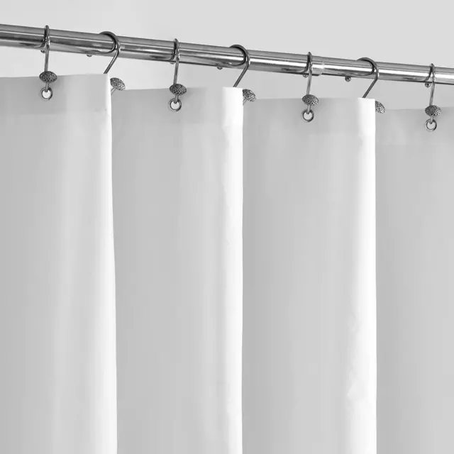 Long Fabric Shower Curtain Liner Waterproof - 72" X 76", Soft