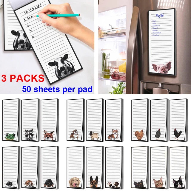 3 PACK MAGNETIC NOTEPAD To Do List Grocery Shopping List For Fridge 3-pack-magnetic-notepad-to-do-list-grocery-shopping-list-for-fridge